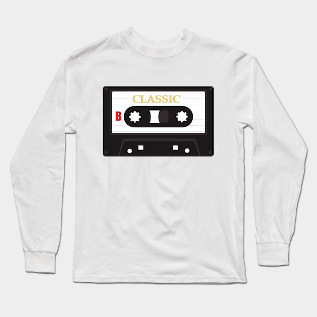 cassette classic side b Long Sleeve T-Shirt by radeckari25